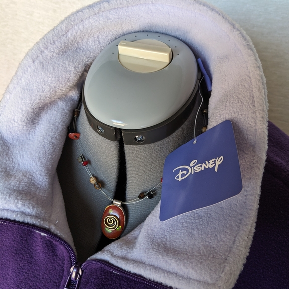 Disney VINTAGE Eeyore  Winnie The Pooh Purple 1/4 Zip Fleece Pullover Pocket NWT - Picture 4 of 15